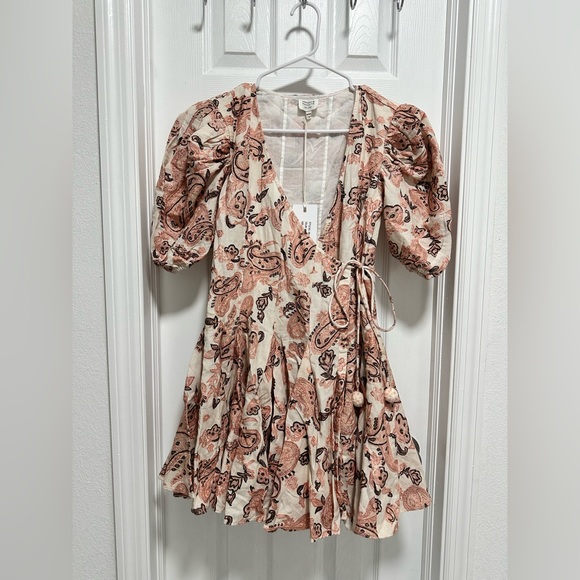 HEMANT AND NANDITA Luana Cape Mini Dress in White - Picture 4 of 8